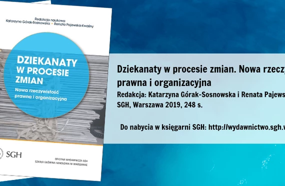 Nowa książka: Dziekanaty w procesie zmian. Nowa rzeczywistość prawna i organizacyjna