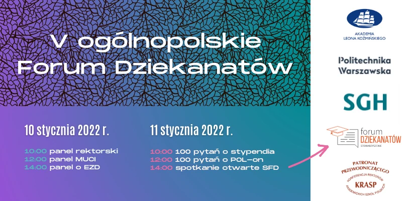 V ogólnopolskie Forum Dziekanatów – 10-11.01.2022